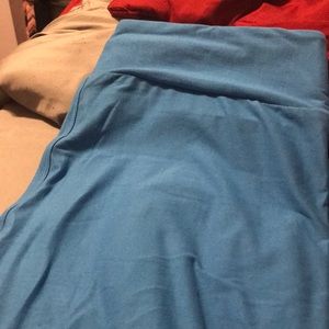 Blue solid Lularoe leggings